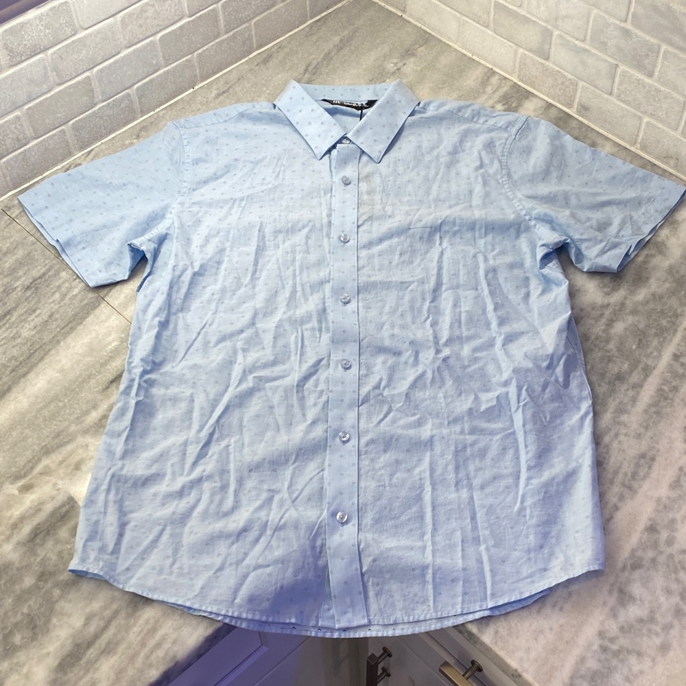 Travis Mathew Sky Blue Casual Button Down Shirt